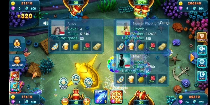 Chế độ thử thách trong game bắn cá Ocean War